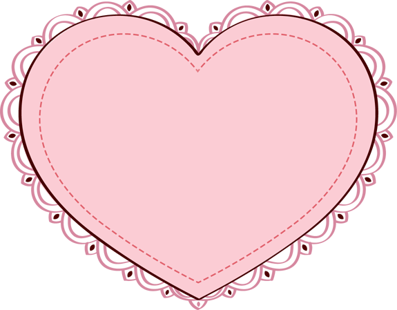 pink heart border clip art