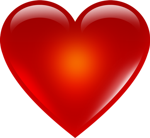 red heart transparent background