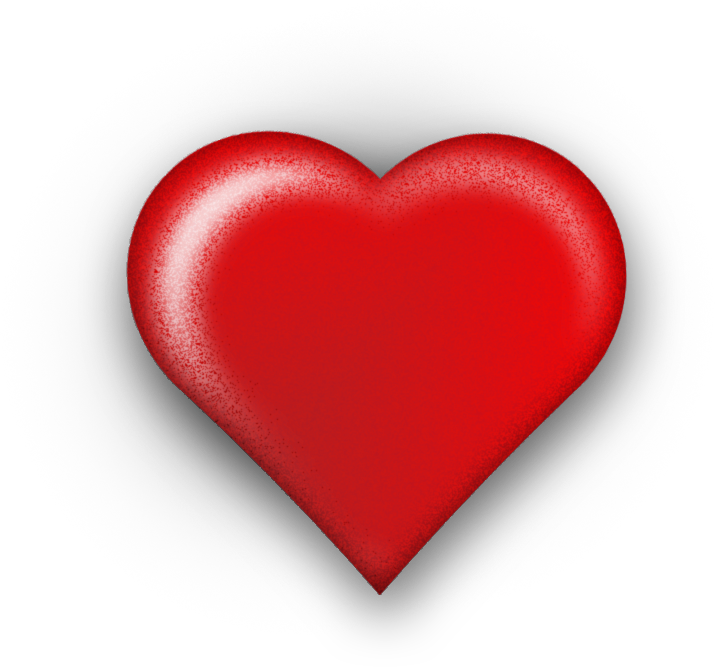 3d red heart black background