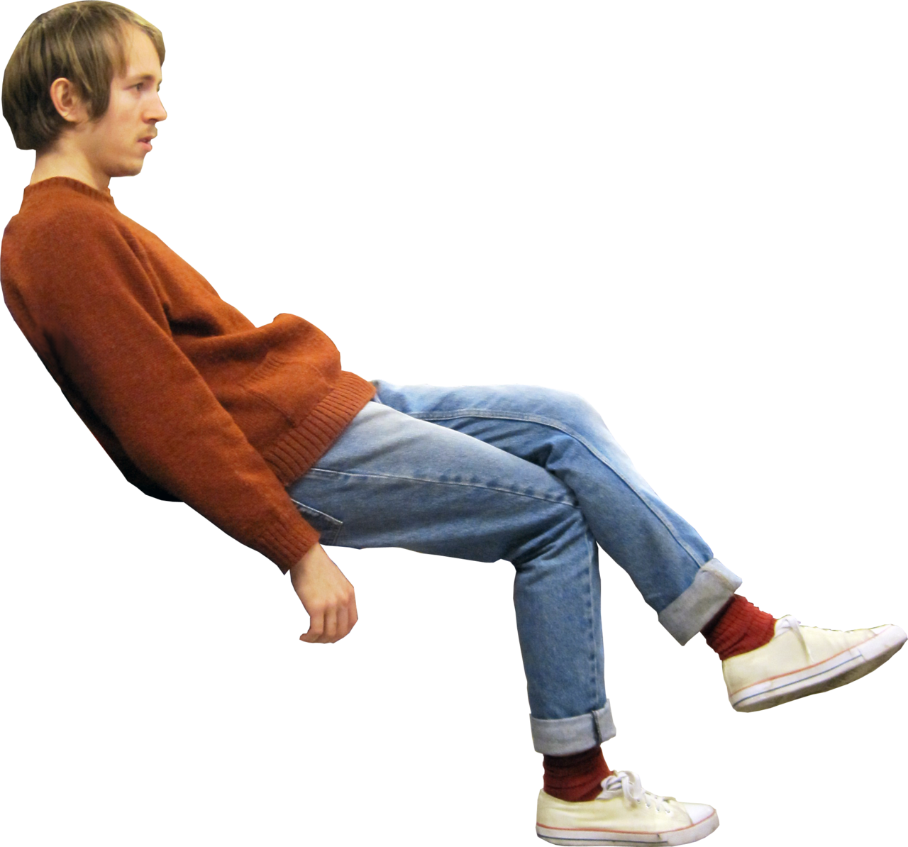 person sitting on bench png