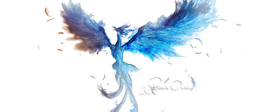 blue phoenix bird drawing