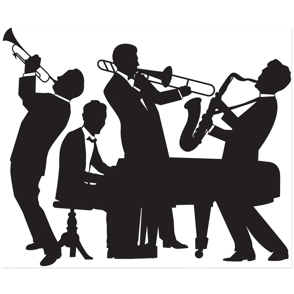 jazz player silhouette no background