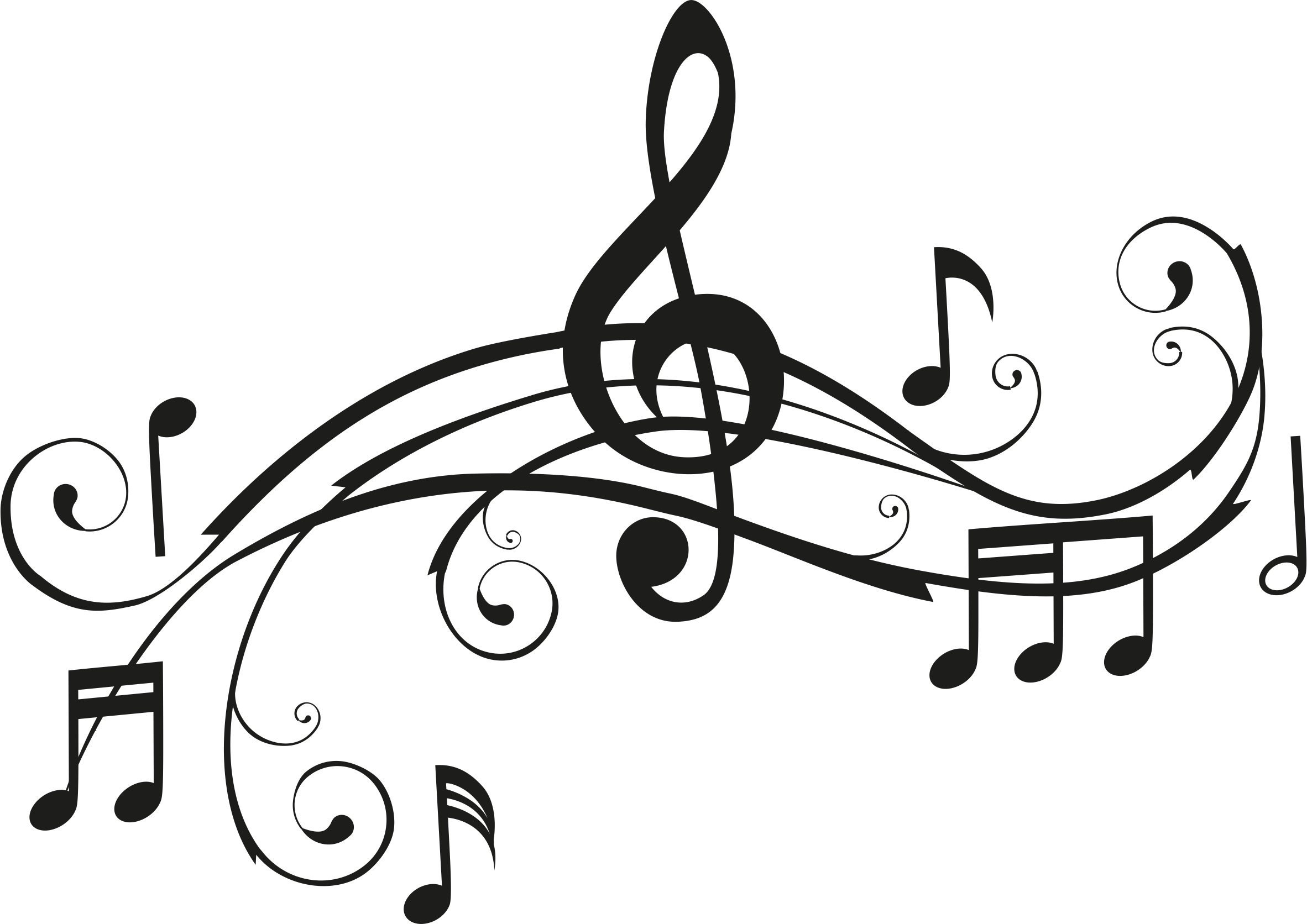 white music note clip art