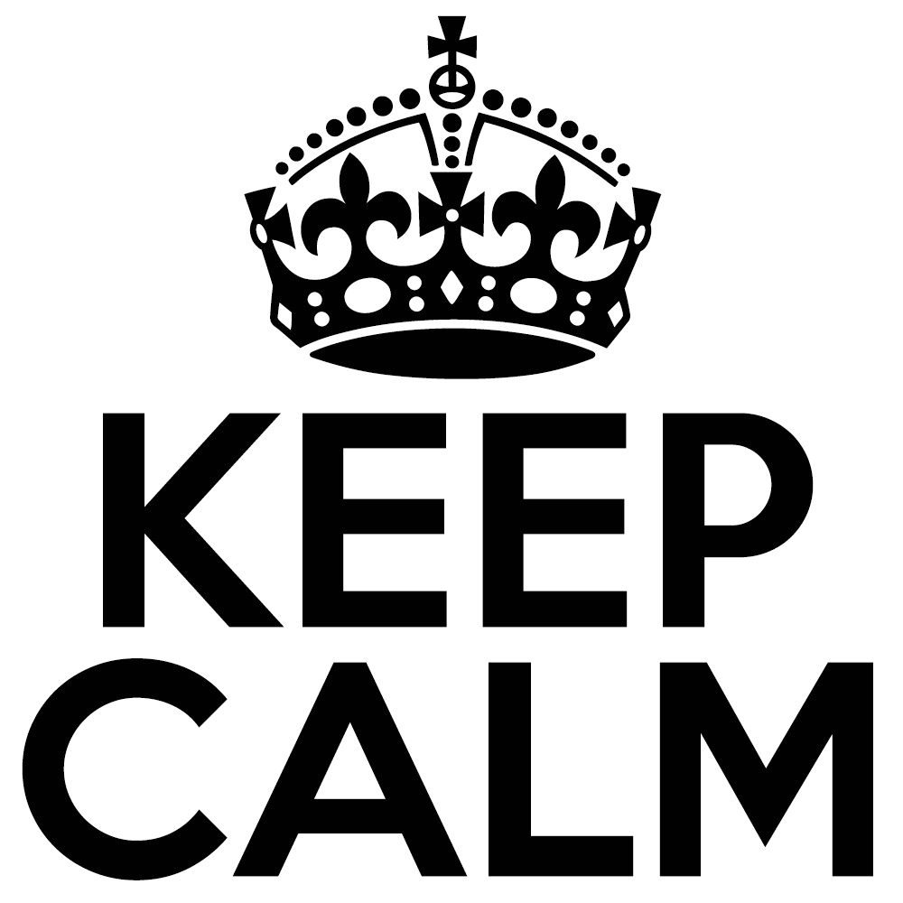 keep calm crown white