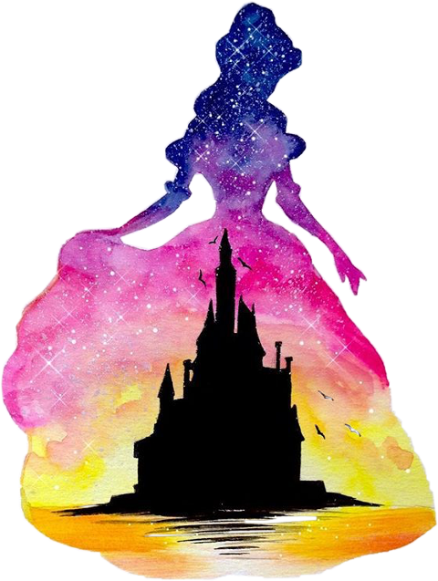 belle silhouette disney