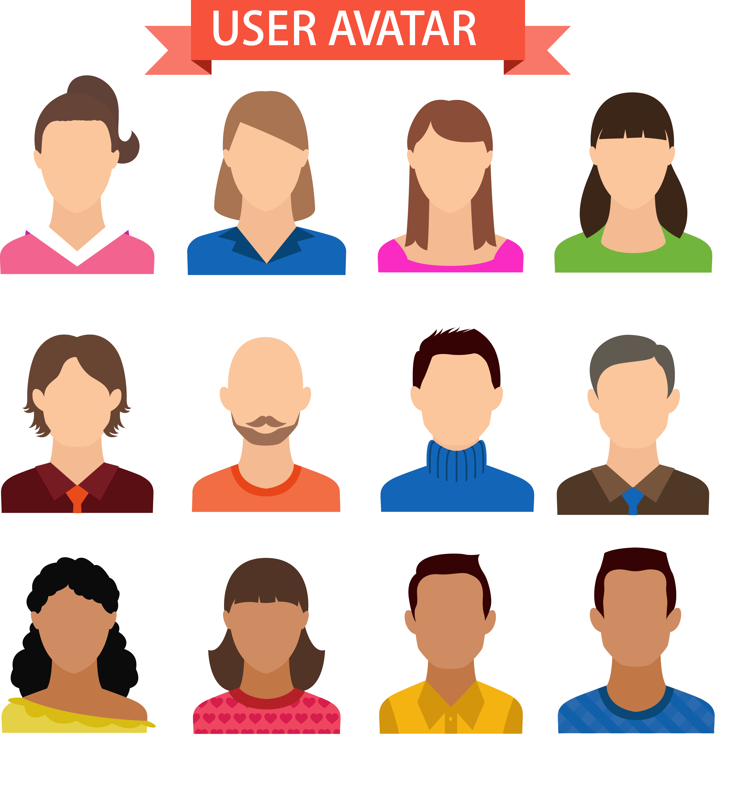 Download 12 Expressionless User Vector Avatar Icon HQ PNG Image ...