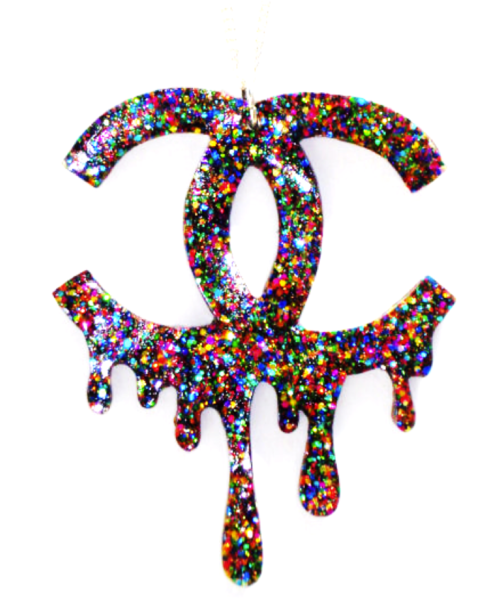 dripping chanel logo wallpaper