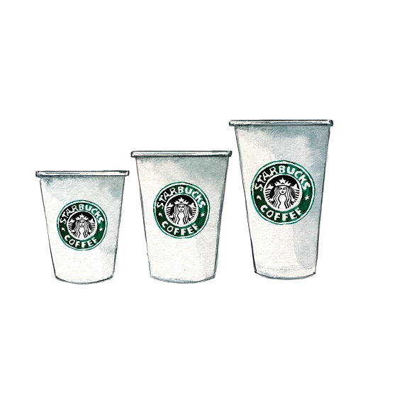 starbucks frappuccino cup drawing