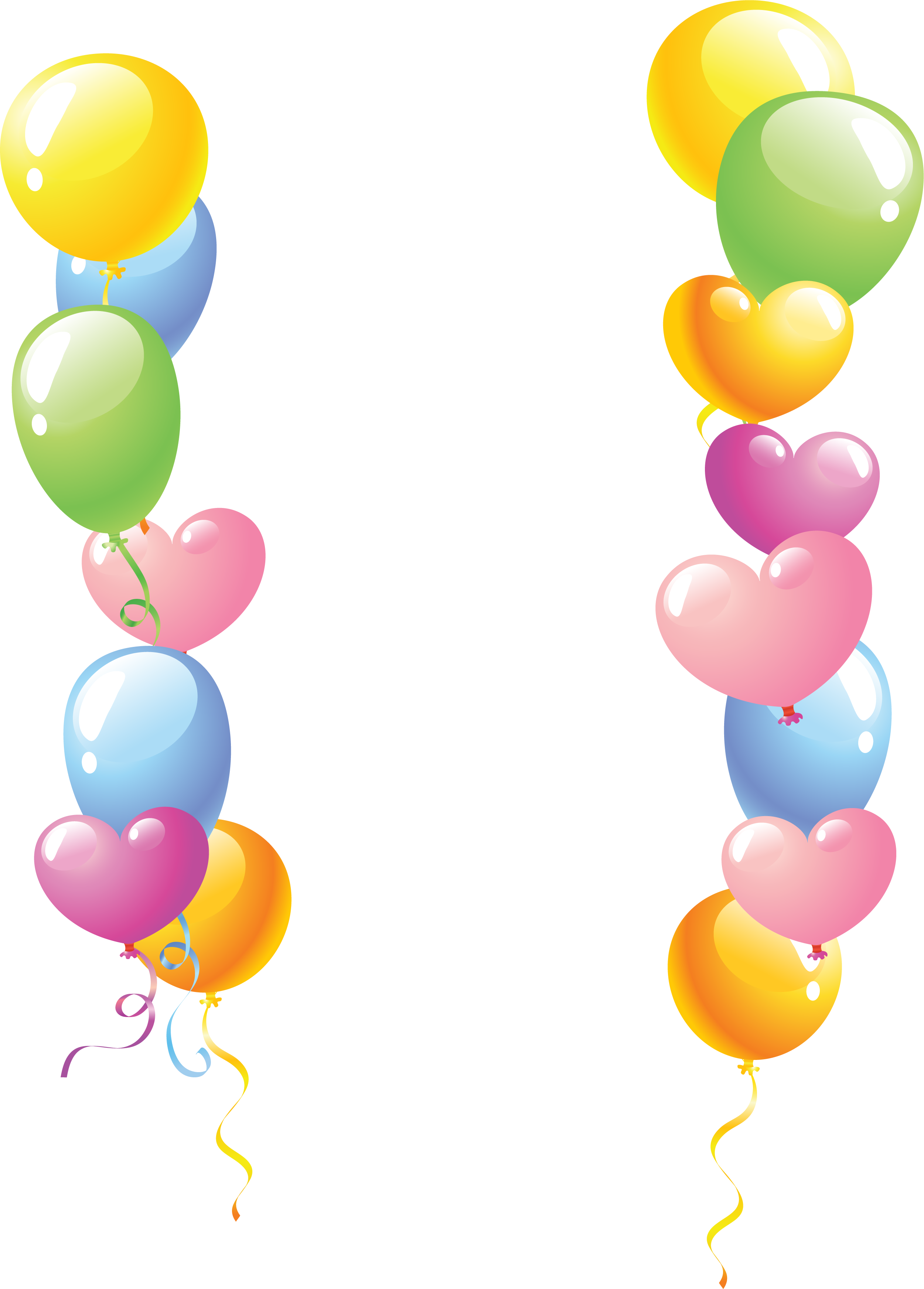 Birthday Balloons Border Png