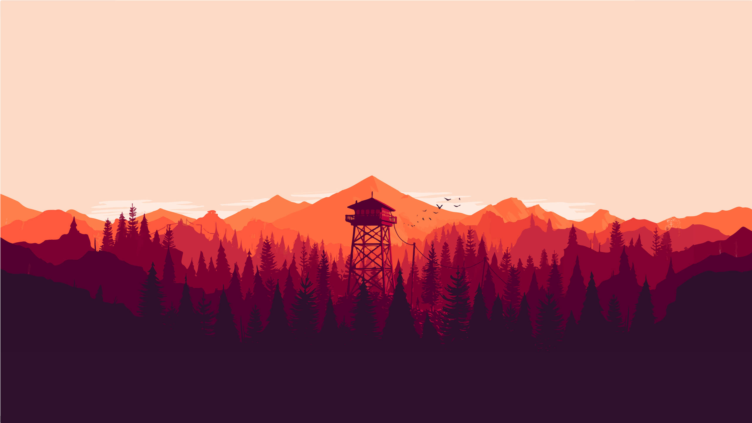 Firewatch Campo Wallpaper mô tả vẻ đẹp hoang sơ và bình yên của vùng đồng cỏ rộng lớn. Hình ảnh đẹp mắt này từng làm mưa làm gió trên thị trường và được nhiều người yêu thích. Nếu bạn yêu thích sự vắng vẻ và yên tĩnh, đây chắc chắn là một lựa chọn tuyệt vời.