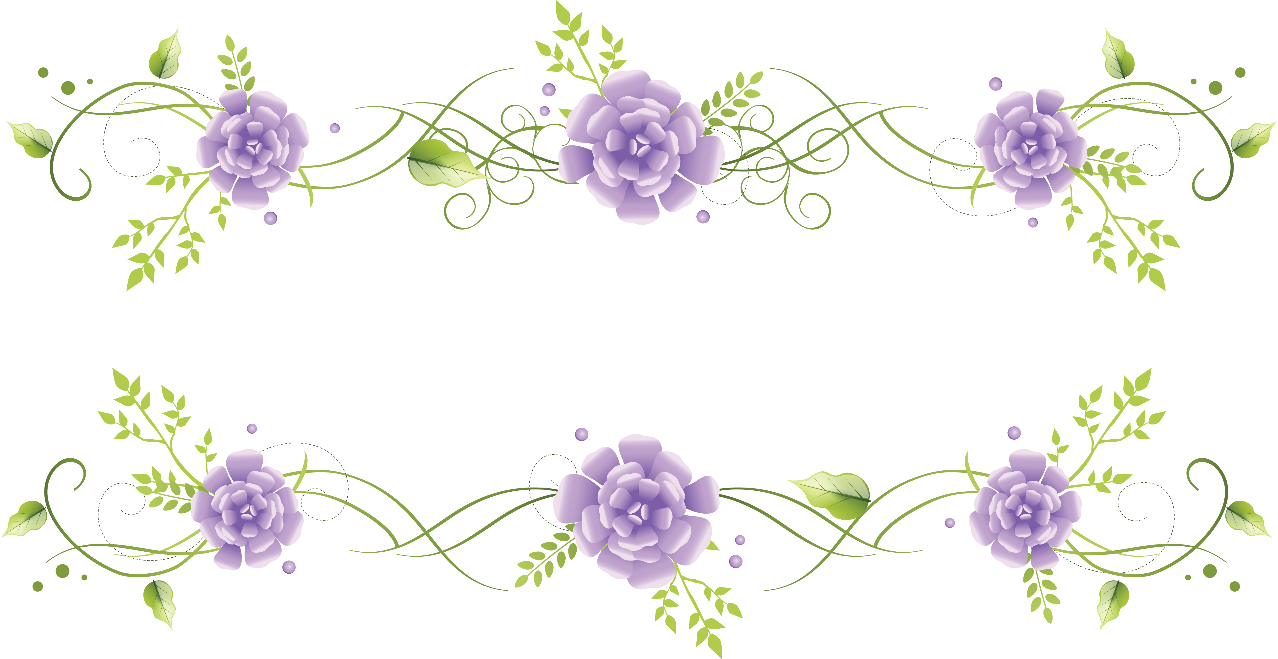 purple flower border png