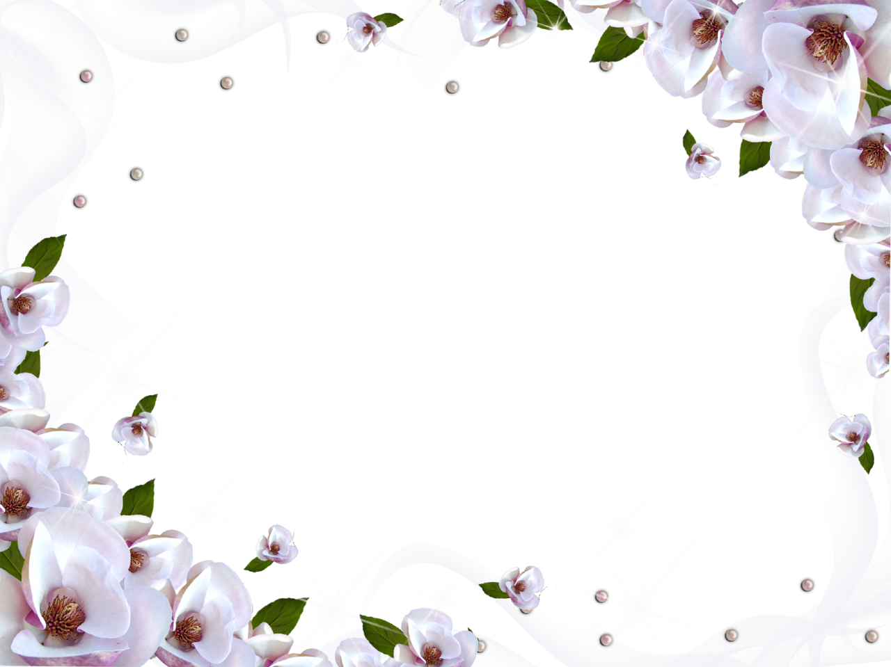 Download White Flower Frame Wallpaper Download Free Image HQ PNG Image |  FreePNGImg