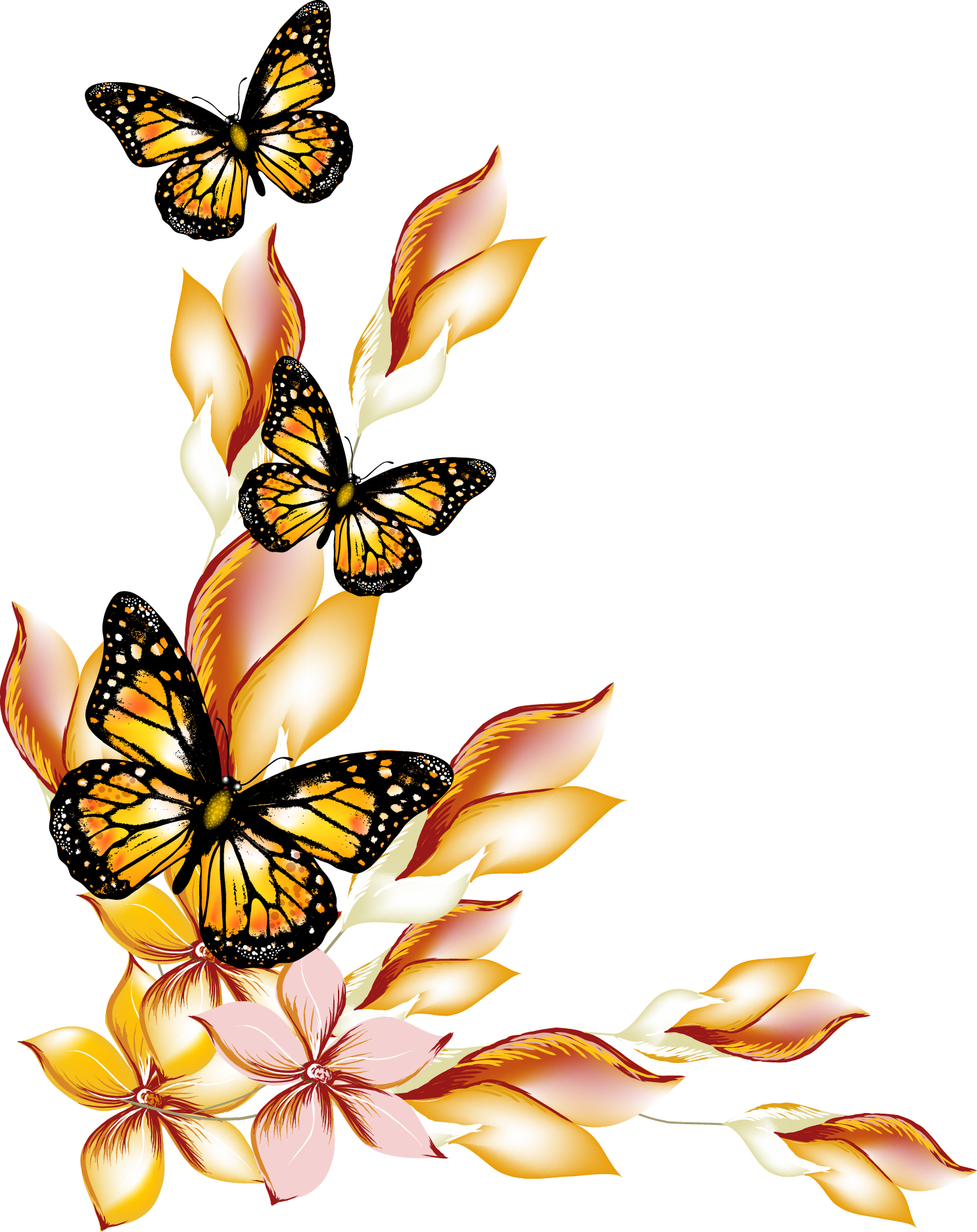 Floral Butterfly PNGs for Free Download