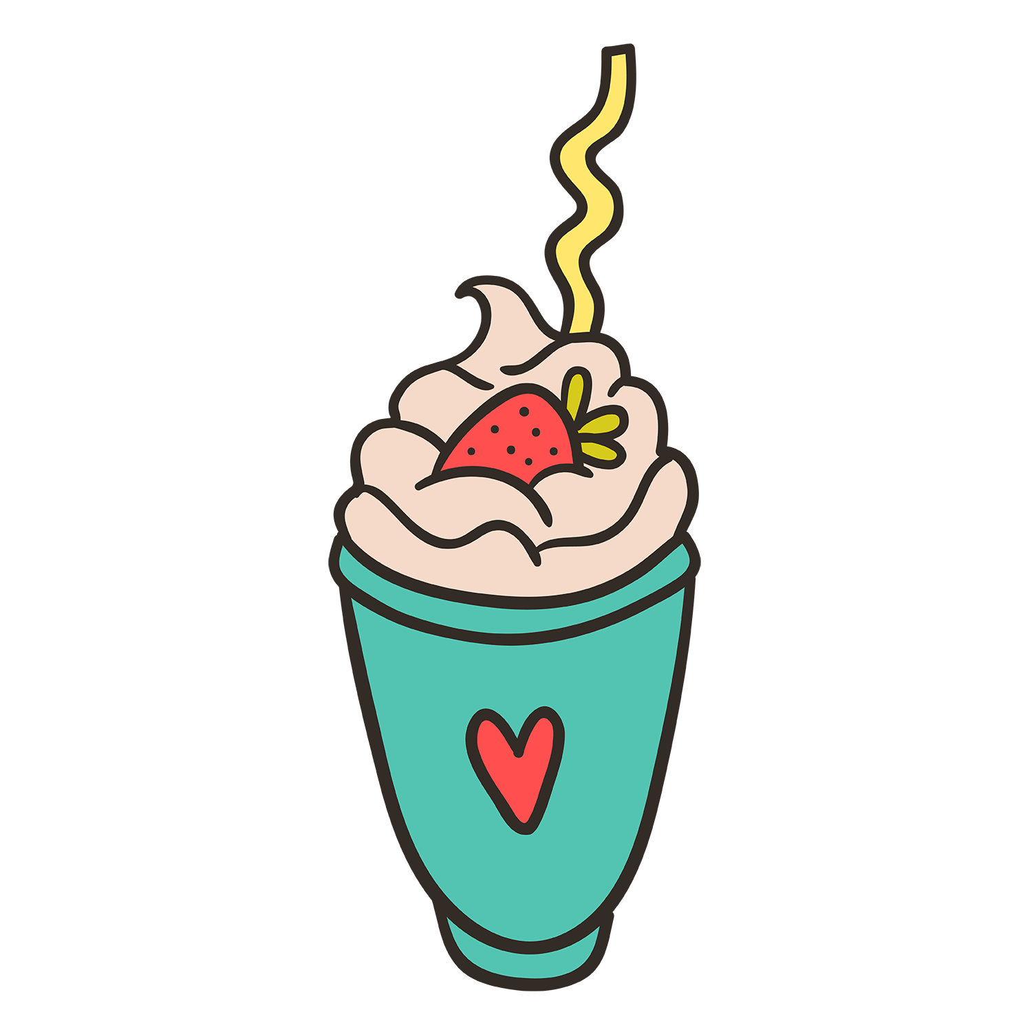 Download Coffee Iced Of Latte Milkshake Cafe Cartoon HQ PNG Image |  FreePNGImg