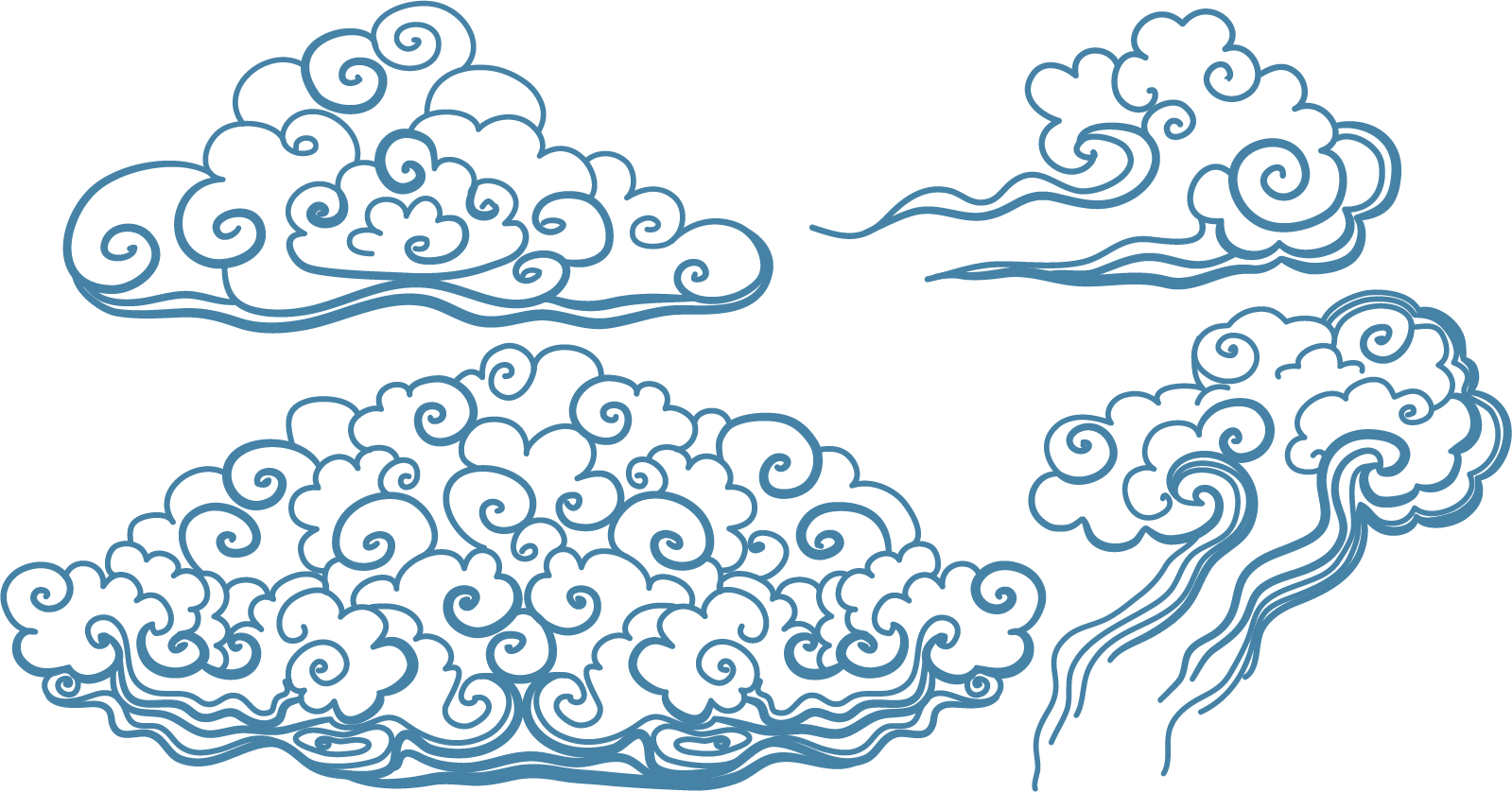 japanese cloud vector