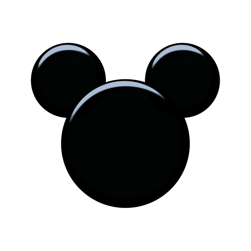 mickey mouse head silhouette vector