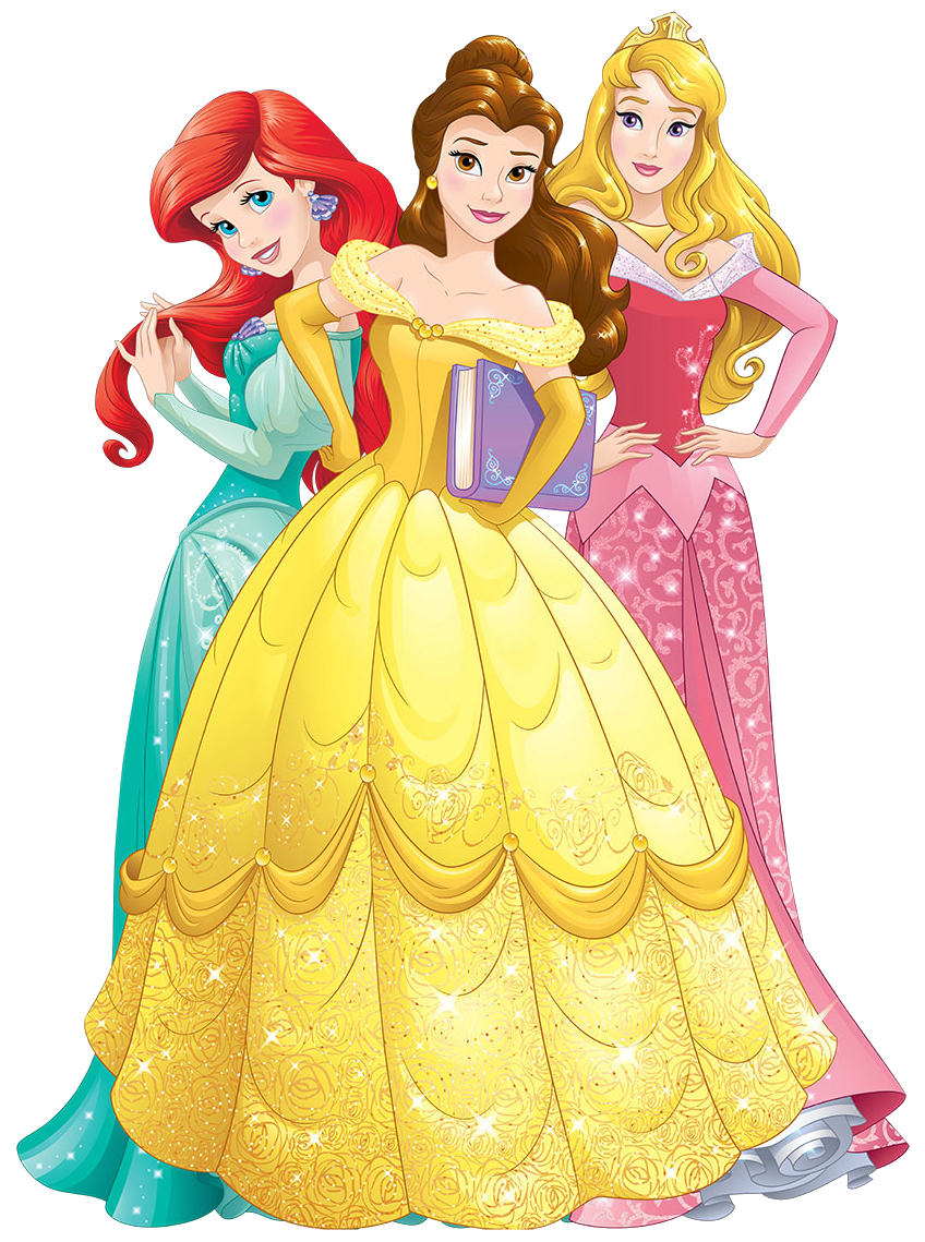 Disney Princesses Areal, Cinderella, Belle, Snow White, and Aurora , Minnie  Mouse Ariel Princess Aurora Disney Princess Anna, princess transparent  background PNG clipart