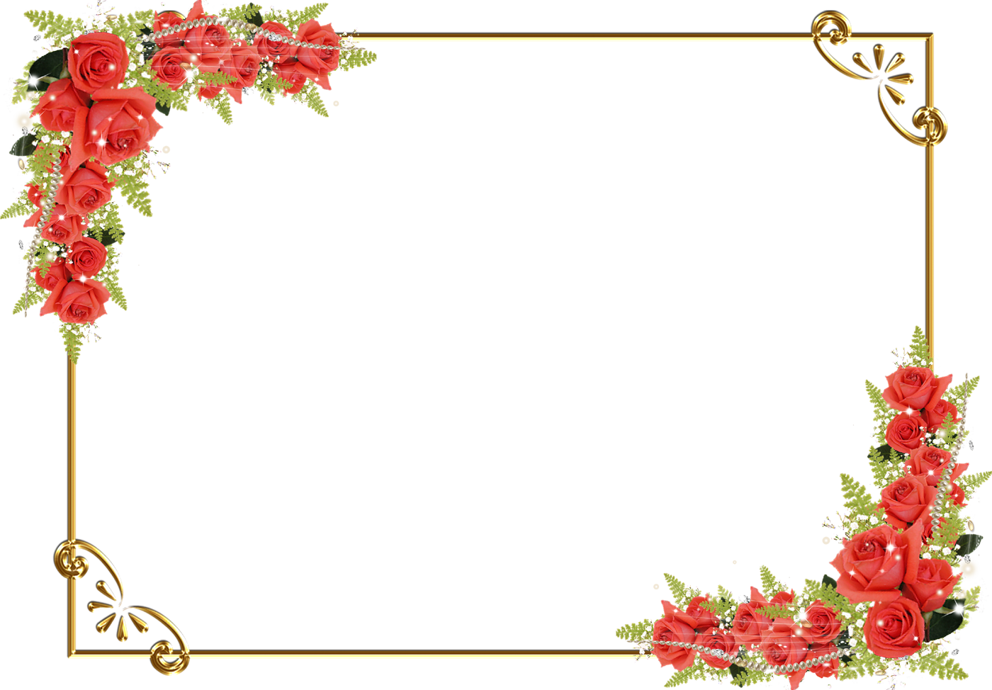 red flower border design