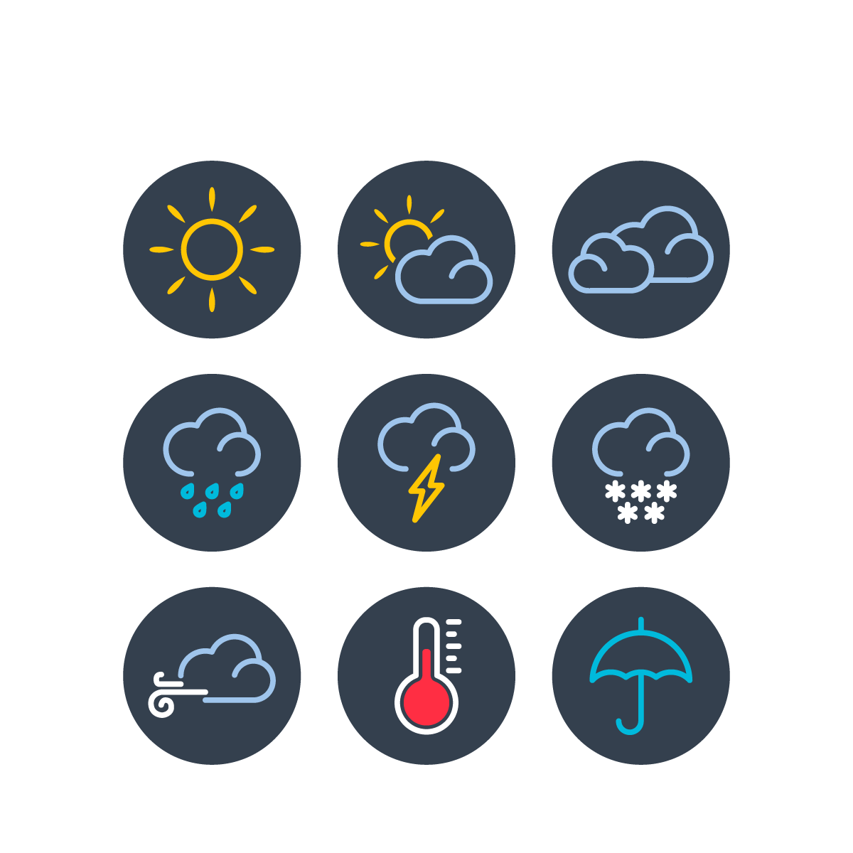 weather icons vector png