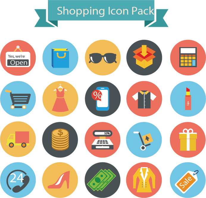 shop icon flat