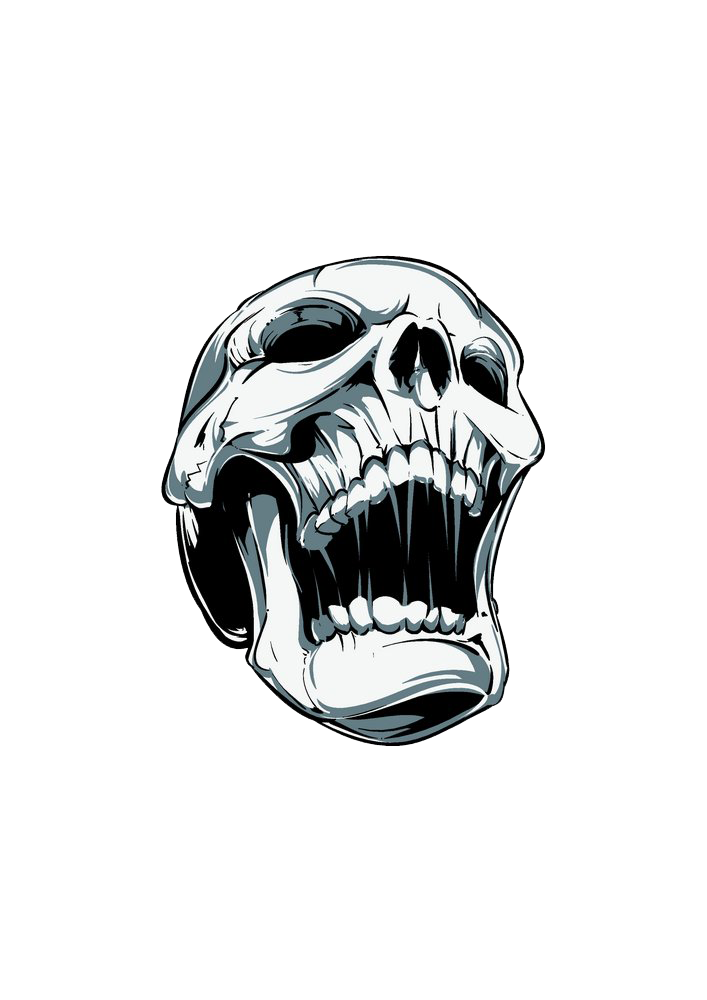 Screaming Skull Drawing