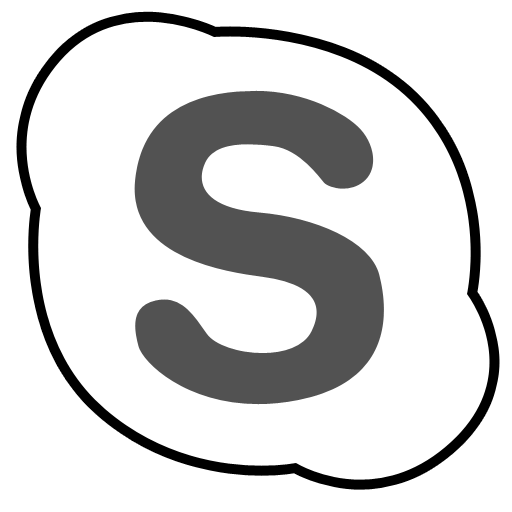 black skype icon png