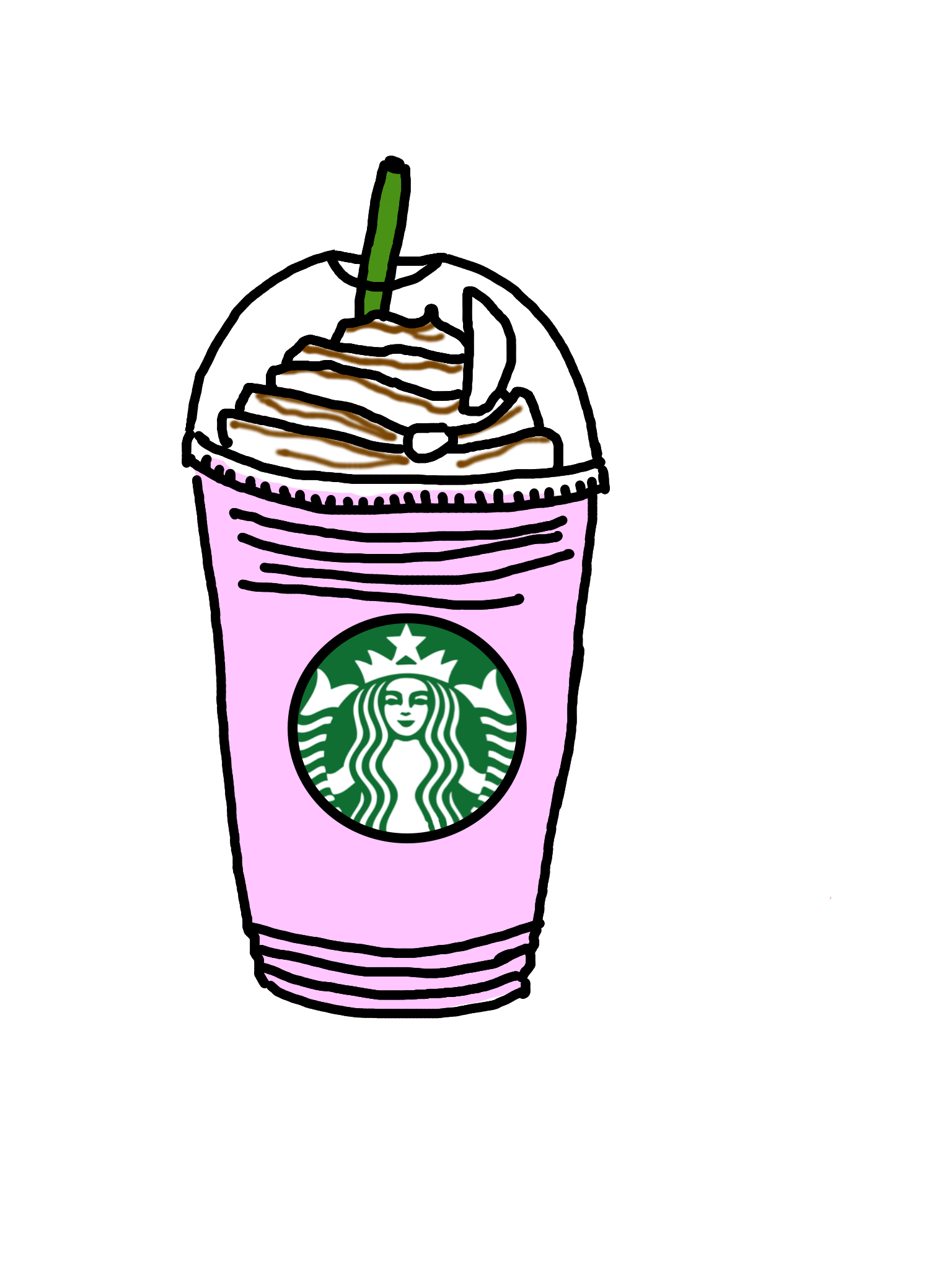 CA006 Starbucks Drink Clip Art, PNG Files, Printable Sticker 