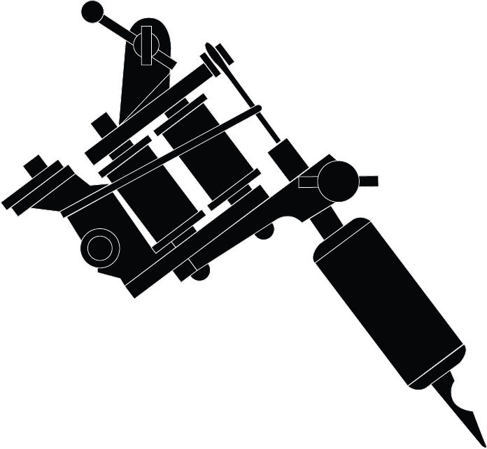 Tattoo Machine Gun Isolated Monochrome Object Stock Vector (Royalty Free)  1526995364