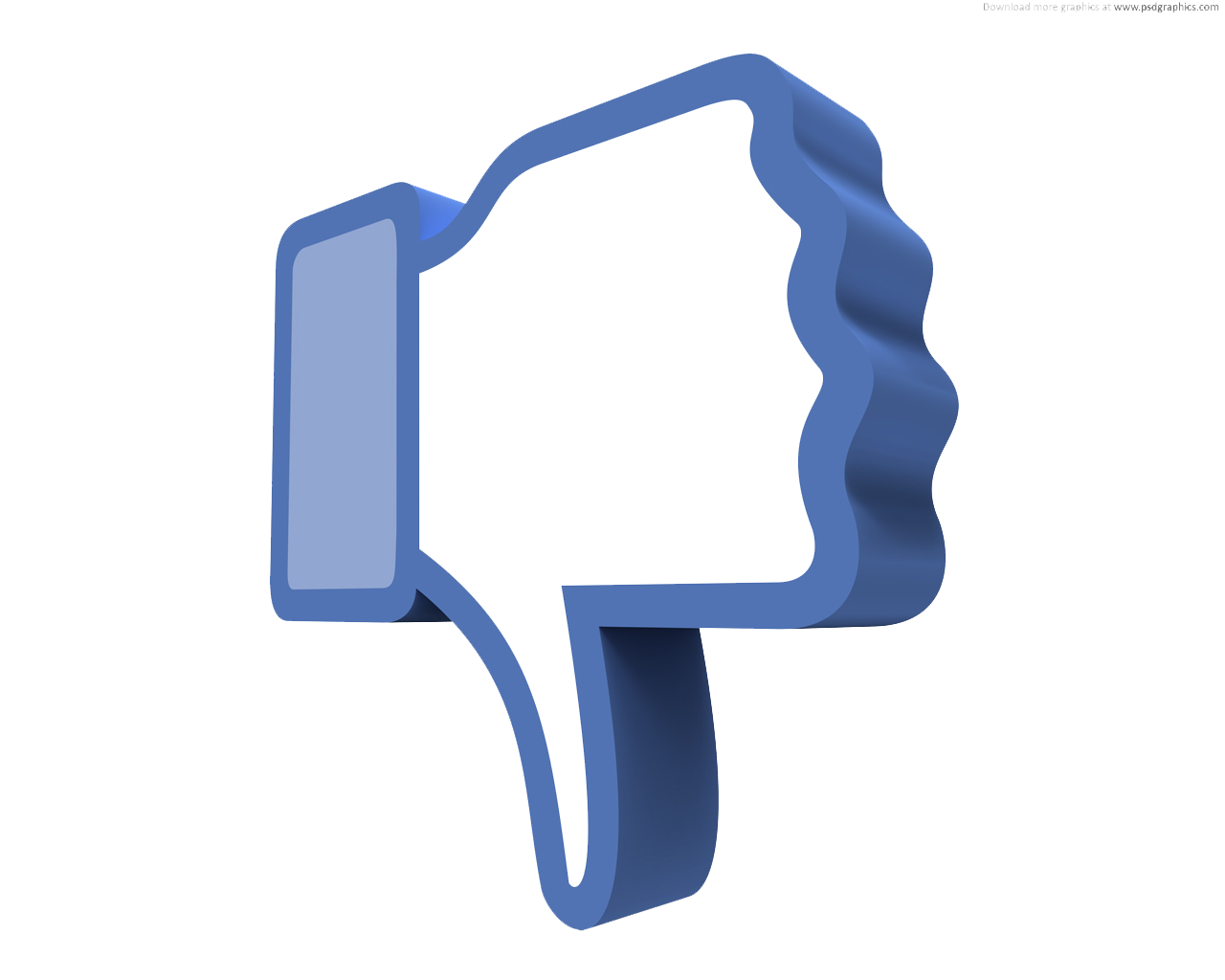 facebook thumbs down symbol