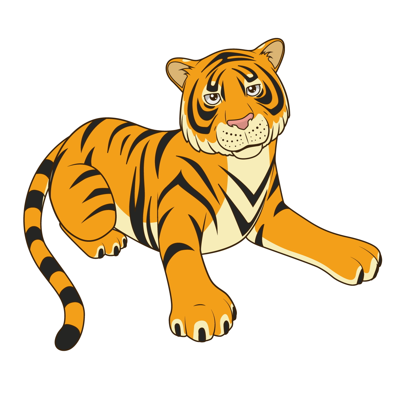 Download Tiger Black Cartoon Illustration Panther Free Clipart HQ HQ PNG  Image | FreePNGImg