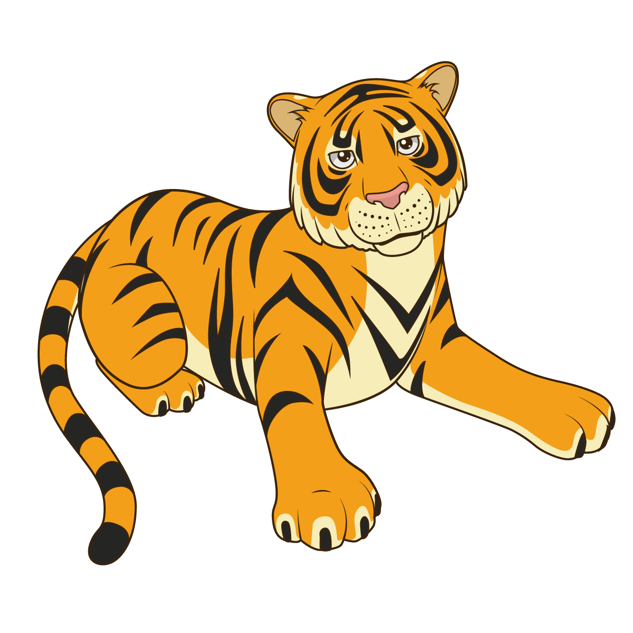 tiger clipart black