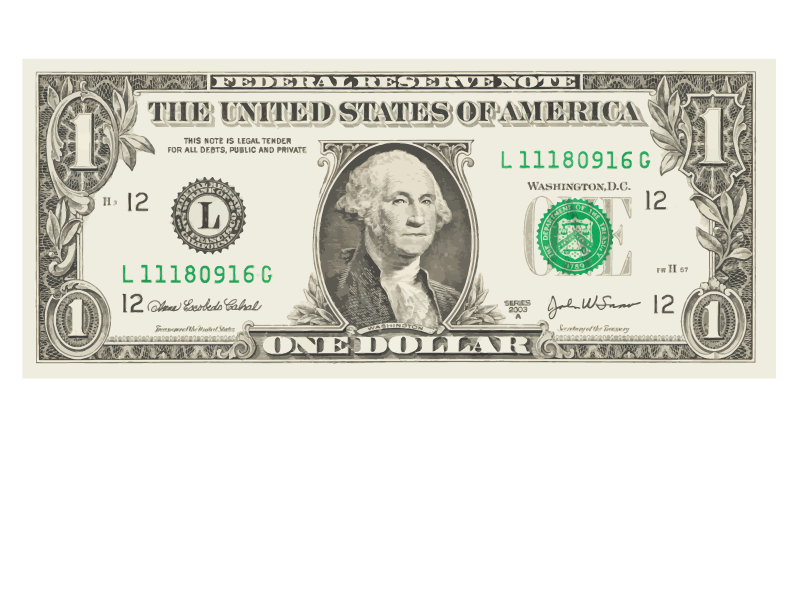 five dollar bill icon