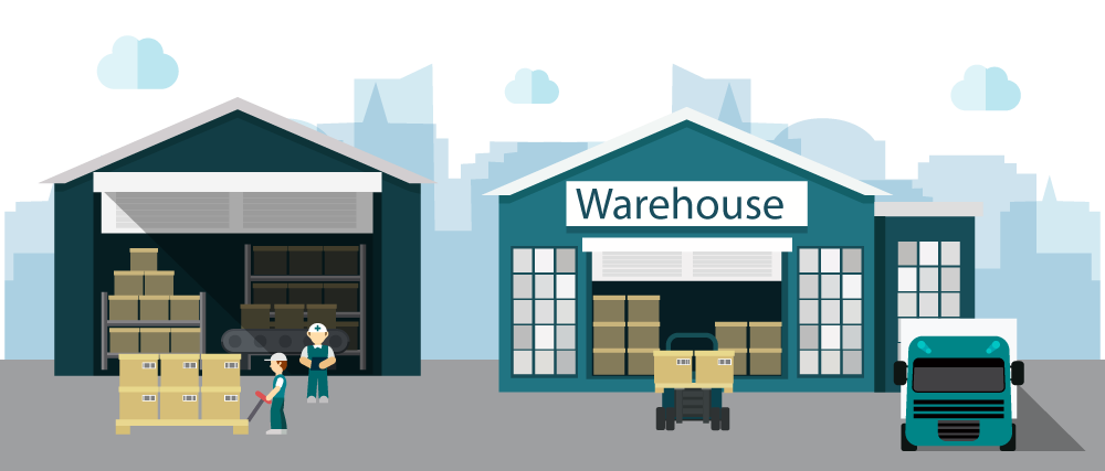 warehouse vector free download