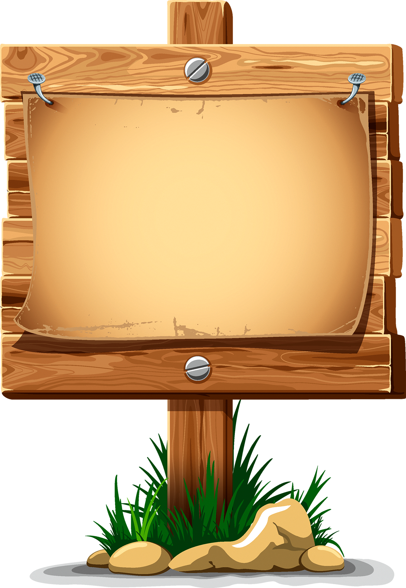 wood plank sign clipart