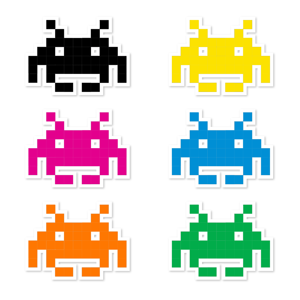 space invaders characters