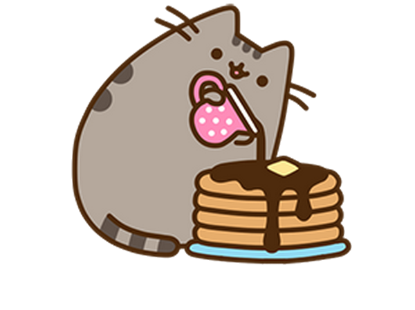 pusheen eating cake