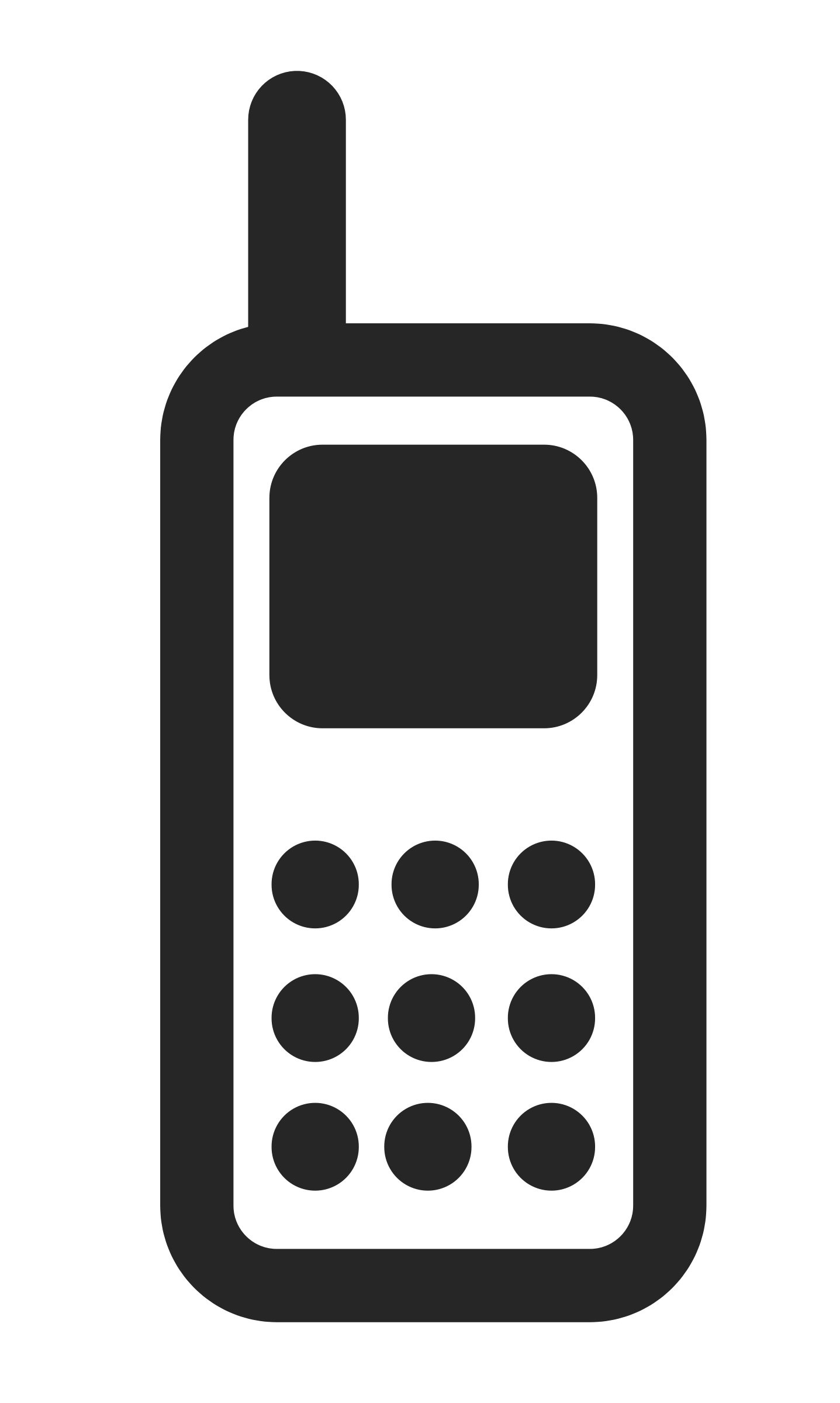 white mobile phone icon