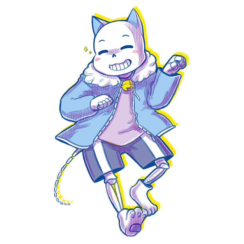 Pixel Art – Kitty Sans – An Undertale Lover