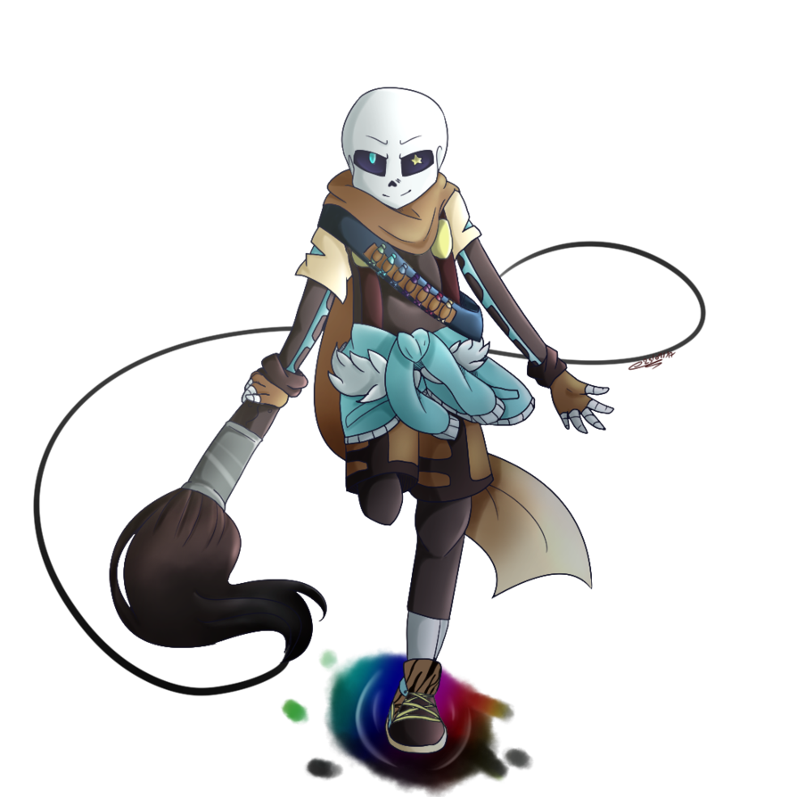 Download Undertale Character Fictional Figurine Au Ink HQ PNG Image