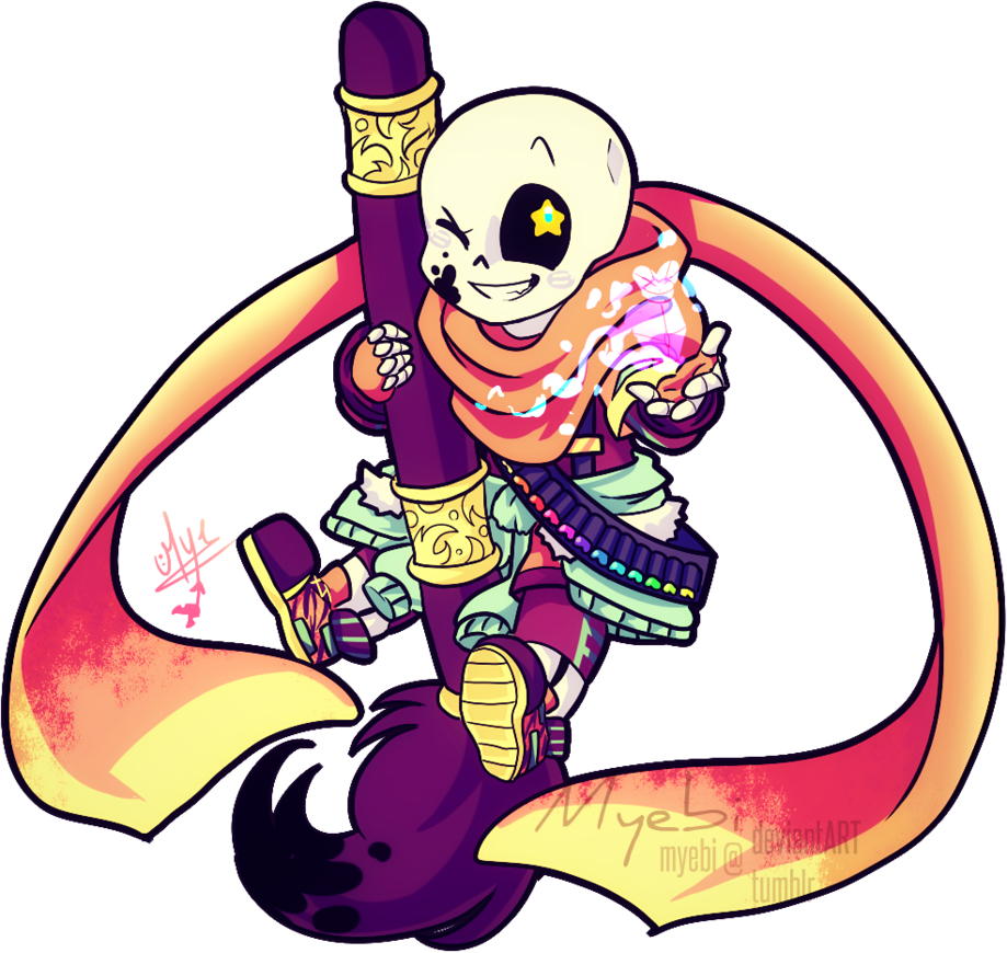 Download Undertale Character Fictional Figurine Au Ink HQ PNG Image