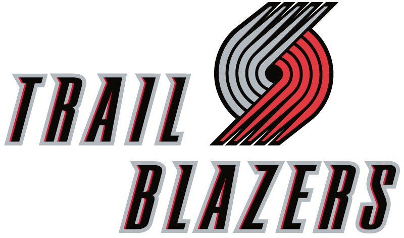 Download Painted Red Portland Trail Blazers Logo Wallpaper