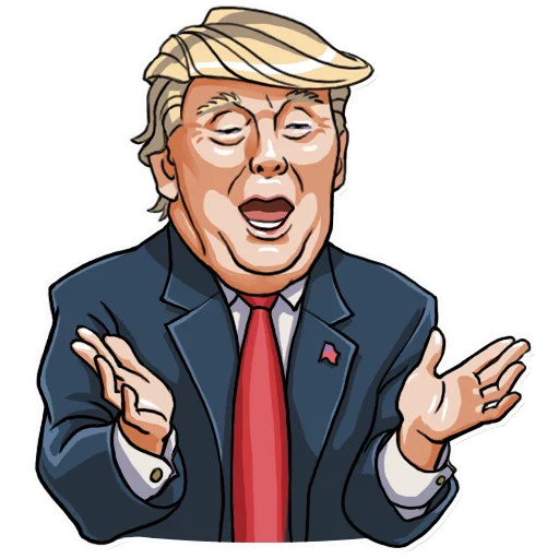 Download Trump Presidency Of Sticker Donald Cartoon Man HQ PNG Image |  FreePNGImg