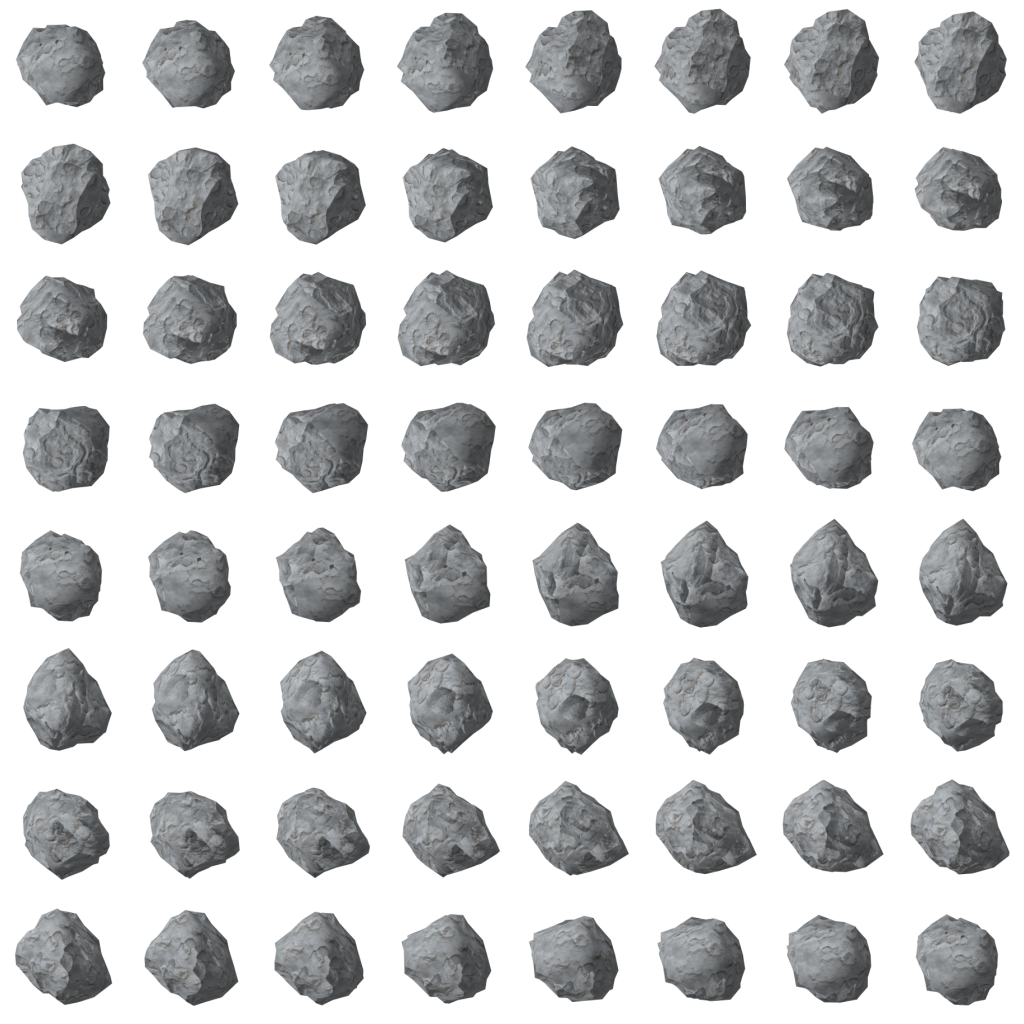 asteroids breaking down sprites