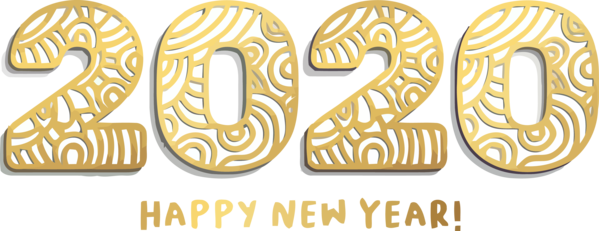 Download New Year 2020 Font Text Number For Happy Holiday Hq Png