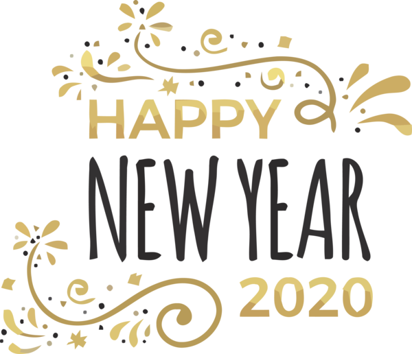 Download New Year Text Font Line For Happy Wishes Hq Png Image Freepngimg