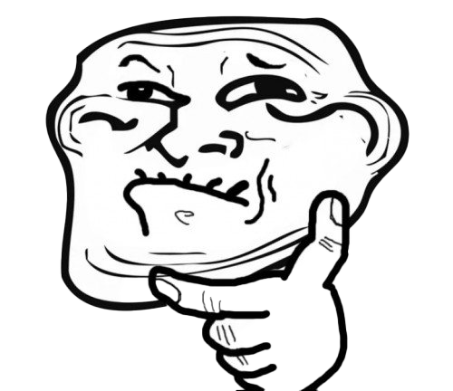 Troll Face Thinking - Thinking Meme Face Png, Transparent Png is free  transparent png image. To explore more similar hd image on PN…