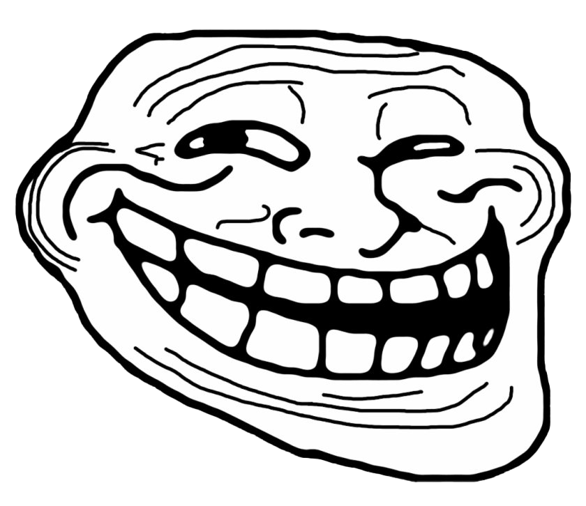 Trollface color icon in PNG, SVG