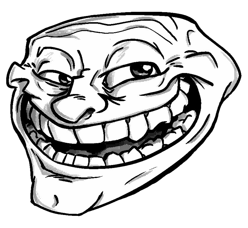 Problem troll face meme transparent background PNG clipart