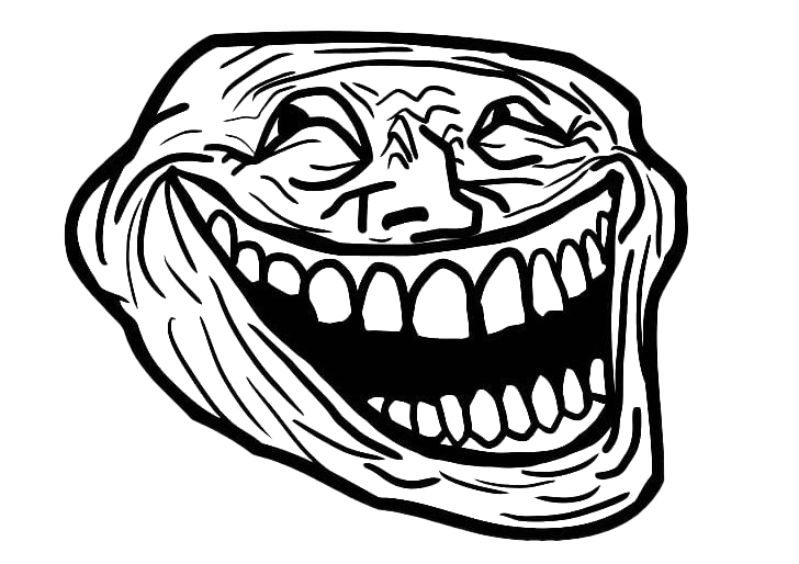 Problem troll face meme transparent background PNG clipart