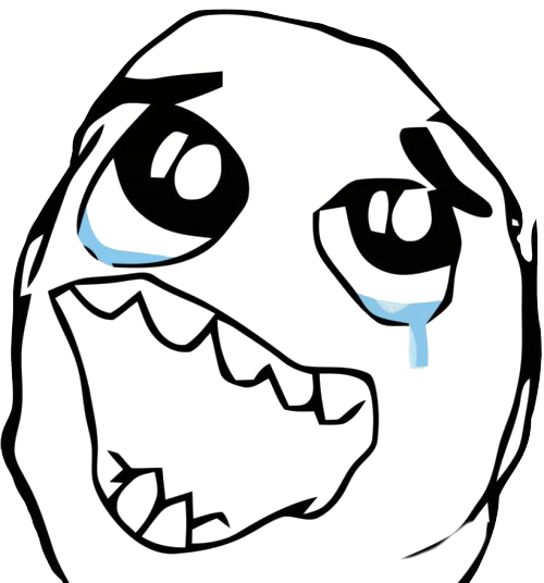 Rage Comics Messages Sticker-6 - Crying Rage Face Png, Transparent Png,  free png download